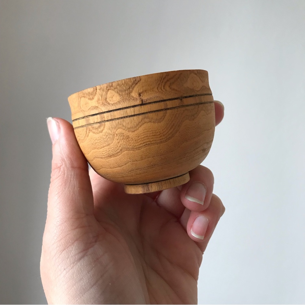 Set of 6 vintage wooden bowls